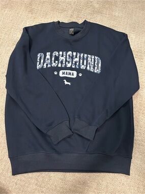 Dachshund Mama Navy Crewneck Sweatshirt